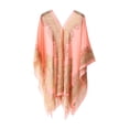 thumbnail image 1 of Mujeres playa gasa gasa cabo vestido accesorios estampado floral gasa cubrir Rojo Yuyangstore Envoltura de chal de gasa, 1 of 8