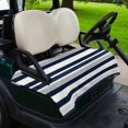 thumbnail image 2 of Golf Cart Seat Covers for 2 Seater,Navy Blue White Striped Microfiber Cart Seat Towel Blanket,Grey Farmhouse Stripe Abstract Art Absorbent NonSlip Bench Seats Protector for Golf Course 51"x31", 2 of 9