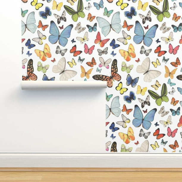 Peel & Stick Wallpaper 3ft x 2ft - Watercolor Butterflies Butterfly