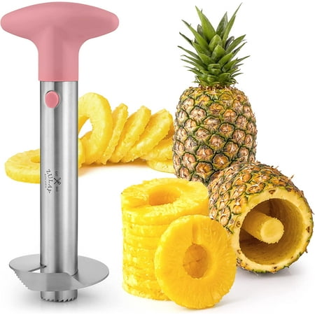 

Zulay Kitchen Pineapple Corer and Slicer Tool Pineapple Cutter for Easy Core Removal Pink