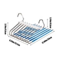 thumbnail image 4 of weibbin Stainless Steel Pants Rack Pants Clip Multifunctional Non Slip Cabinet Multi Layer Non Marking Pants Hanger Storage, 4 of 7
