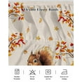thumbnail image 5 of Thanksgiving Fall Bed Skirt Queen Size 16 Inch Drop, Squirrel Maple Leaf Cotton Linen Background Wrap Around Dust Ruffle Bedskirts, Wrinkle & Fade Resistant Easy Fit Bedskirt with Adjustable Elastic, 5 of 8