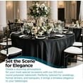 thumbnail image 6 of Sparkles Make It Special 10-pcs 120" Inch Round Polyester Cloth Fabric Linen Tablecloth - Wedding Reception Restaurant Banquet Party - Machine Washable - Black, 6 of 6