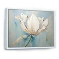 thumbnail image 2 of Designart "Blue And White Tulip Simplicity" Tulips Floater Framed Wall Art Living Room, 2 of 5