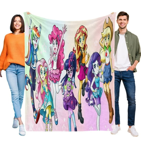 Equestria Girls Throw Blanket Gifts for Fans Lover Girls Boys Women Present Hoodie Him Bed 60"x80"