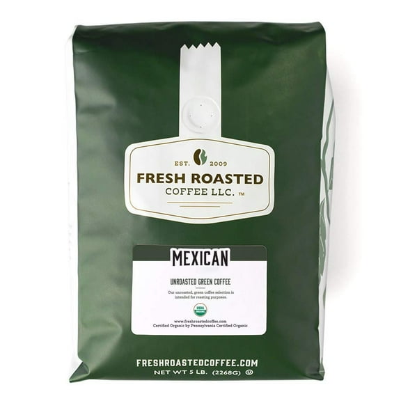 Fresh Roasted Coffee, Organic Unroasted Mexican Coffee Beans, 80 oz