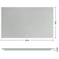 thumbnail image 7 of Keonjinn 60"x36" LED Backlit Mirror with Anti-Fog Dimmable Makeup Wall Mounted Mirror with Light, CRI90 IP54 Waterproof for Bathroom(Horizontal/Vertical), 7 of 7