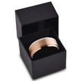 thumbnail image 3 of Tungsten Wedding Band Ring 8mm for Men Women Comfort Fit 18K Rose Gold Plated Plated Beveled Edge Brushed Polished Lifetime Guarantee, 3 of 5