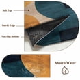 thumbnail image 6 of 5'x8' Area Rugs, Navy Blue Boho Orange Indoor Outdoor Area Rug for Living Room Bedroom, Geometric Circle Abstract Art Washable Bathroom Rugs Kitchen Floor Carpet Mats Home Decor Aesthetic, 6 of 8
