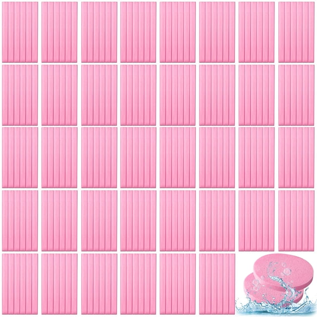 Esponja facial Foaincore comprimida, 600 unidades, para limpieza, color rosa
