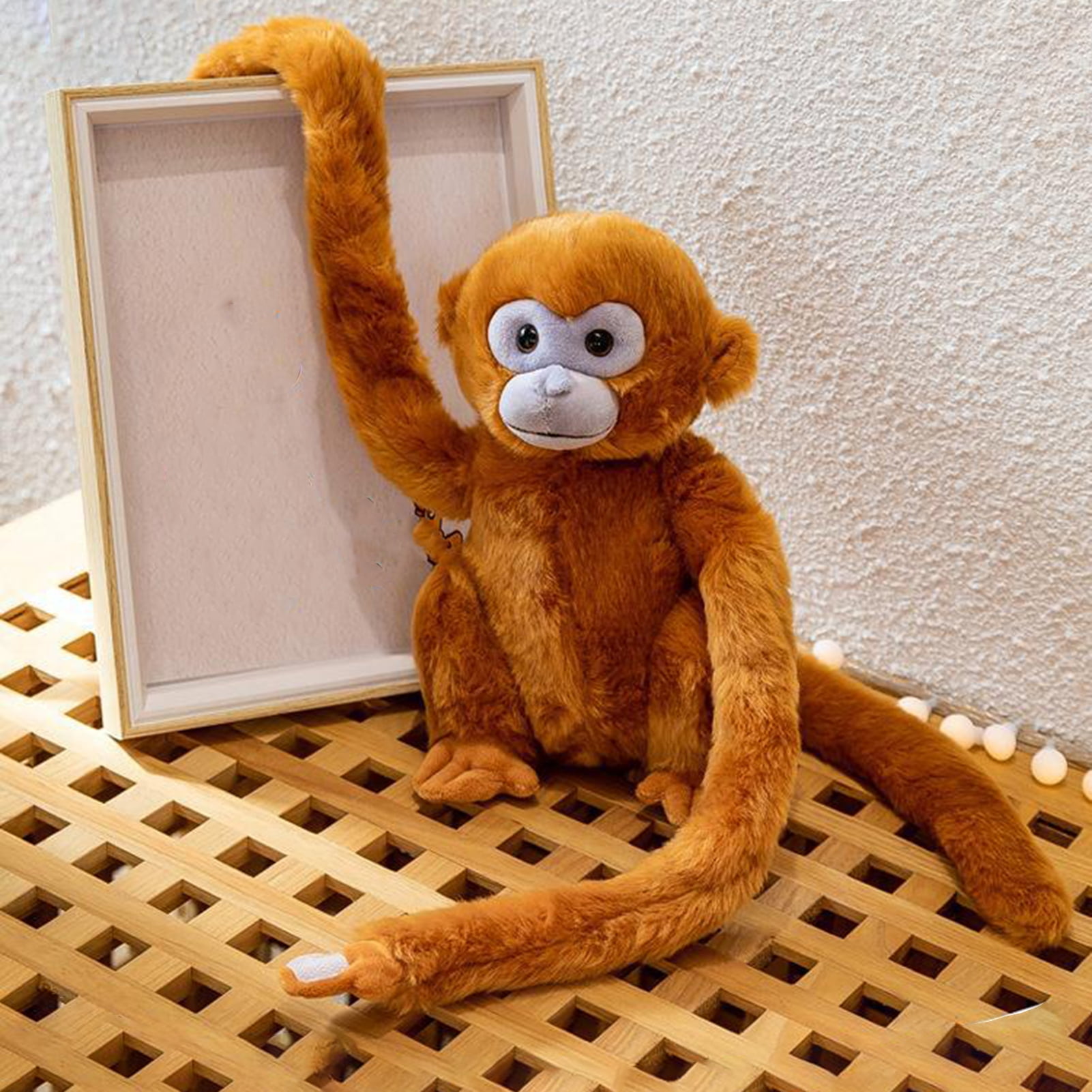 Funny Monkey Plushie Golden Monkey Plush Toy Soft Stuffed for Boys Girls Long armed Monkey Plushies Baby Sleeping Soothing Companion Toy Birthday Gift Walmart