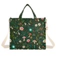 thumbnail image 7 of FORMRS Womens Corduroy Tote Bag Crossbody Shoulder Purse Handbag with Detachable Strap, Green Forest Pattern, 7 of 7