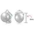 thumbnail image 5 of Bling Jewelry Womens Button Style Freshwater Pearl Clip-On Earrings Sterling Silver Non-Pierced Ears, 5 of 6