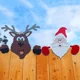 thumbnail image 4 of Valla de Papá Noel con asomadores para decoración navideña, para exteriores, fiestas, hogar, jardín, interior, manualidades, adornos, Año Nuevo 2024, Navidad, 4 of 5