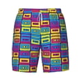 thumbnail image 4 of Lsque Mens Swim Trunks Cassette Tapes Pattern - Bathing Suit Compression Liner - Beach Swim Shorts Swimwear - (S-3XL) - Stretch Quick Dry -Small, 4 of 9