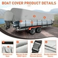 thumbnail image 5 of Pontoon Boat Cover - 1200D Heavy Duty Waterproof w/Motor Cover & Windproof Straps, 5 of 8