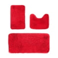 thumbnail image 2 of Kezqiaxn Clearance! Large Bathroom Rug Sets of 3, Solid Color Bath Mats Bathroom Rugs Non Slip Washable Toilet Rugs Soft Comfortable Water Absorption Thick Memory Foam Bath Mat Carpet Red, 2 of 8