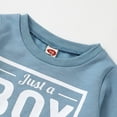 thumbnail image 4 of UngA Kids Clothes Toddler Boy Clothes Pretty Fly for A Little Guy Outfit Long Sleeve Sweatshirt Top Jogger Pants Cute 2Pcs Set Blue,12-18 Months, 4 of 7