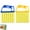 Blue+yellow, variant on 7 Finger Blind Cleaner Duster Tool, Washable Microfiber Cleaning Brush for Venetian, Wood Shutters, Air Conditioner Vents, and Car Detailing