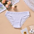 thumbnail image 3 of Scyoekwg Women's Cotton Underwear Seamless Hipster Panties Solid Color Stretchy Comfort Ladies Underpants Mid Waisted Underwear Briefs(White,L), 3 of 3