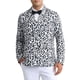 thumbnail image 1 of Blazer de leopardo INSPIRE CHIC para hombres, chaqueta deportiva de doble botonadura con solapa de pico, traje de animal, 2XL gris, 1 of 6