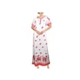 thumbnail image 1 of Chemin de Moda Women's Short Sleeve Button Front Rose Print Floor-length Nightgown, 1 of 4