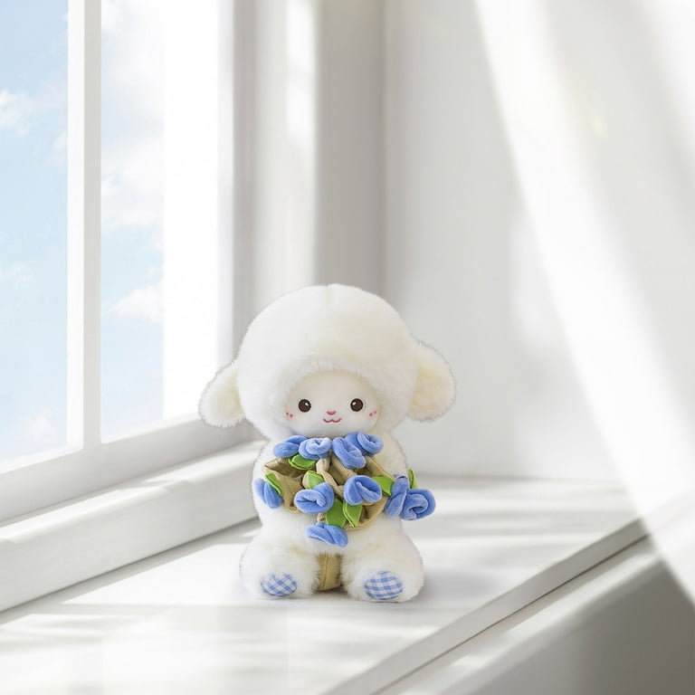 JMKQLZ Sheep Plush Toy, Soft Sheep Stuffed Animal Doll, Adorable