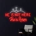 thumbnail image 2 of Handmadetneonsign He Is Not Here He Is Risen Neon Sign, He Is Risen Led Sign, Jesus Cross Neon Light, 2 of 5