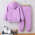 thumbnail image 4 of NOLDARES Boys Girls Fall Clothes Graphic Print Hoodie and Jogger Set 2 Piece Outfit(Y173-Purple), 4 of 4