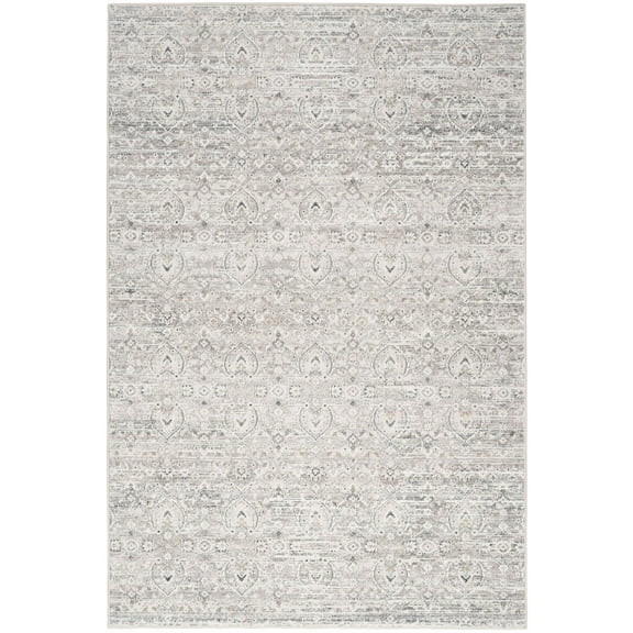 Nourison Distinctive Floral Indoor Area Rug Ivory Grey 7'10" x 9'10"