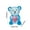 Blue, variant on Mini Bear Figurine with Holding Heart Valentine's Day Cute Transparent Resin Animal Statue for Livingroom Bookshelf Office Desk Decor
