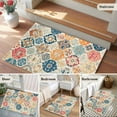 thumbnail image 6 of Boho Morocco Large Area Rugs for Bedroom Living Room, Soft Non Slip Carpet Bedside Rug, Retro Farmhouse Ethnic Neutral Aesthetic Rectangle Floor Cover Kitchen Accent Rug 2'x3' for Dining Room/Office, 6 of 9