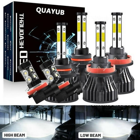 For Toyota Venza 2009 2010-2015 2016 Combo 6× LED Headlight Fog Lights Bulbs Kit
