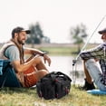 thumbnail image 3 of Fishing Tackle Bag with Adjustable Waist Belt, Multi-Pocket Canvas Shoulder Bag for Outdoor Fishing Gear Storage, 3 of 7