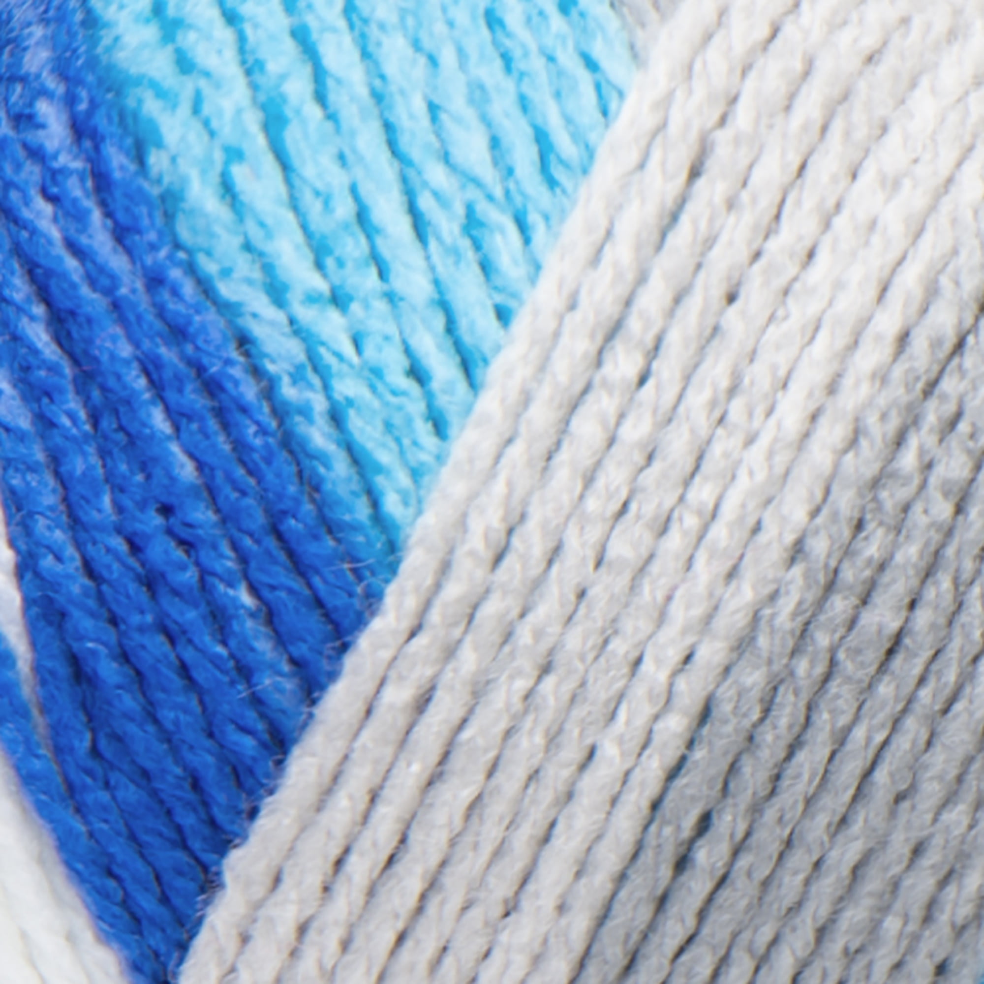 Red Heart® Super Saver® #4 Worsted Acrylic Yarn, Calm stripe 5oz/142g 236yd (3Pk)