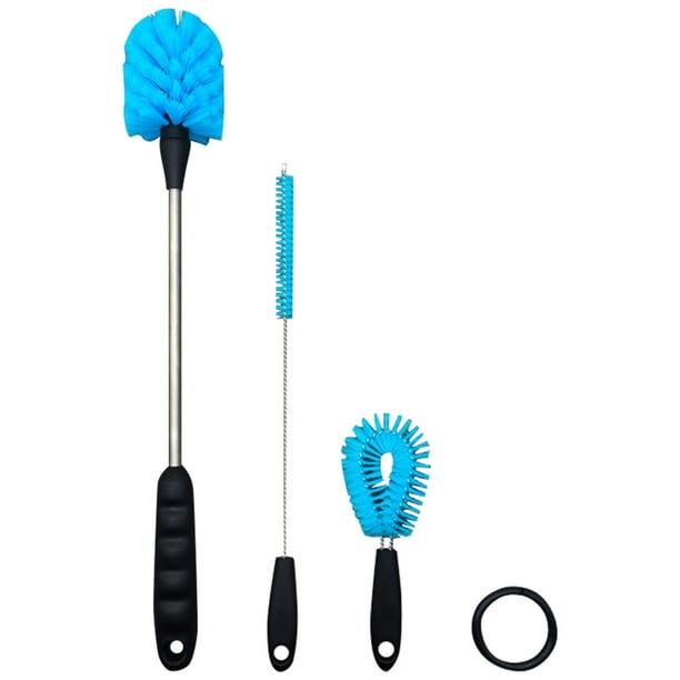 Stainless Steel Water Bottle Brush, Long Handle Scrub Brush, Designed for Cleaning Sports Bottles, Baby Bottles, Mugs, Coffee Cups, Glassware, Wine Decanters