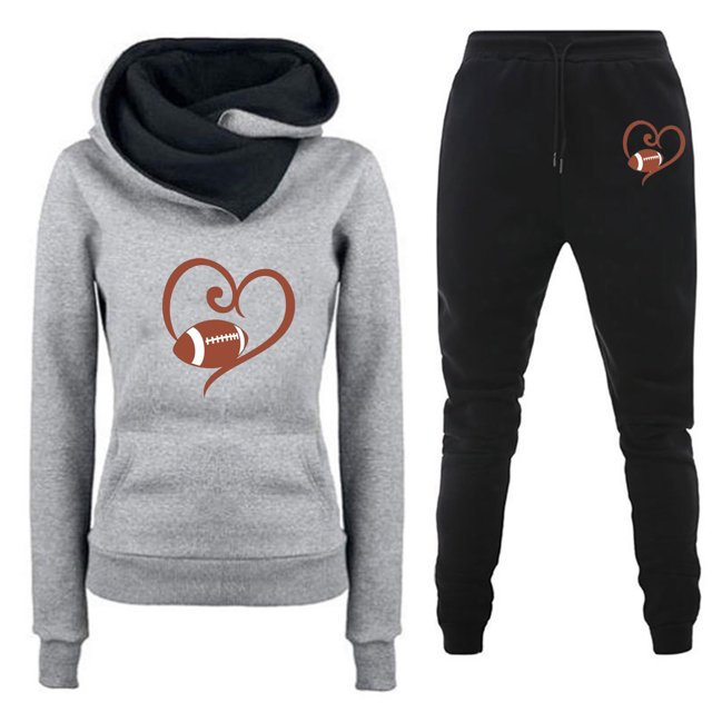 Puntoco Conjuntos de salón de manga de gran tamaño con estampado informal a la moda para mujer, tops y pantalones casuales, trajes de 2 piezas, liquidación Puntoco Puntoco-4462