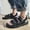 Black, variant on Hoshose Mens Sandals Open Toe Hiking Outdoor Non-slip Platform Sandals Air Cushion Sport Casual Beach Sandals