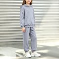 thumbnail image 5 of Enjoytime Girls Two Piece Set Long Sleeve Hooded Sweatshirt Pockets Sweatpants Outfits Fall Winter Soft Casual Sweatsuit Sets, 5 of 7
