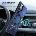thumbnail image 3 of Military Grade For Samsung Galaxy A15 Phone Case,Decase Dual Layer Hybrid TPU + PC Shockproof Ring Kickstand Cover Support Magnetic Car Mount,for Samsung A15 - Blue, 3 of 8
