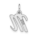 thumbnail image 3 of Finest Gold 14K White Gold Small Script Letter M Initial Charm, 3 of 3