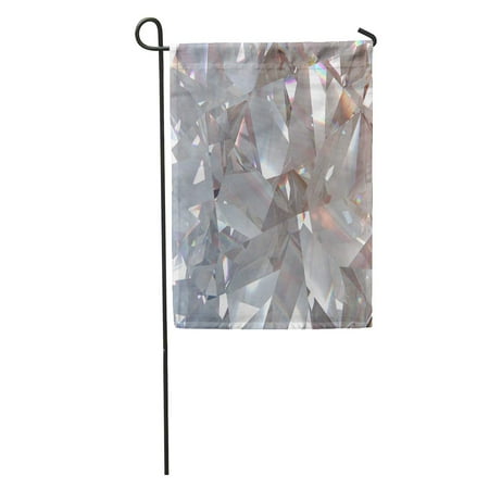 LADDKE Colorful Glamour Layered Triangular Diamond Crystal Shapes 3D Rendering Model Glass Garden Flag Decorative Flag House Banner 12x18