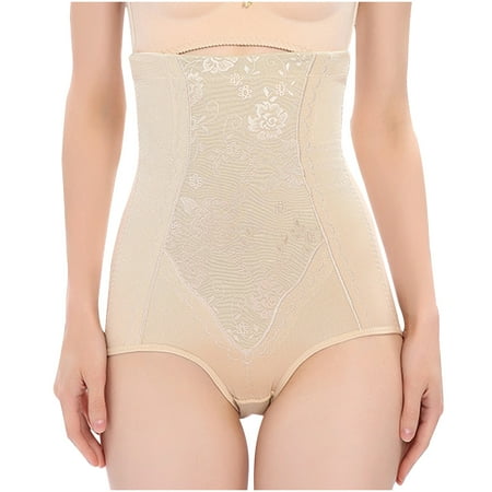 

OVBMPZD Women s High Waist Breathable Belly Retraction Trousers Postpartum Slimming Buttock Lift Body Body Retraction Stomach Thin Waist Panties Beige L