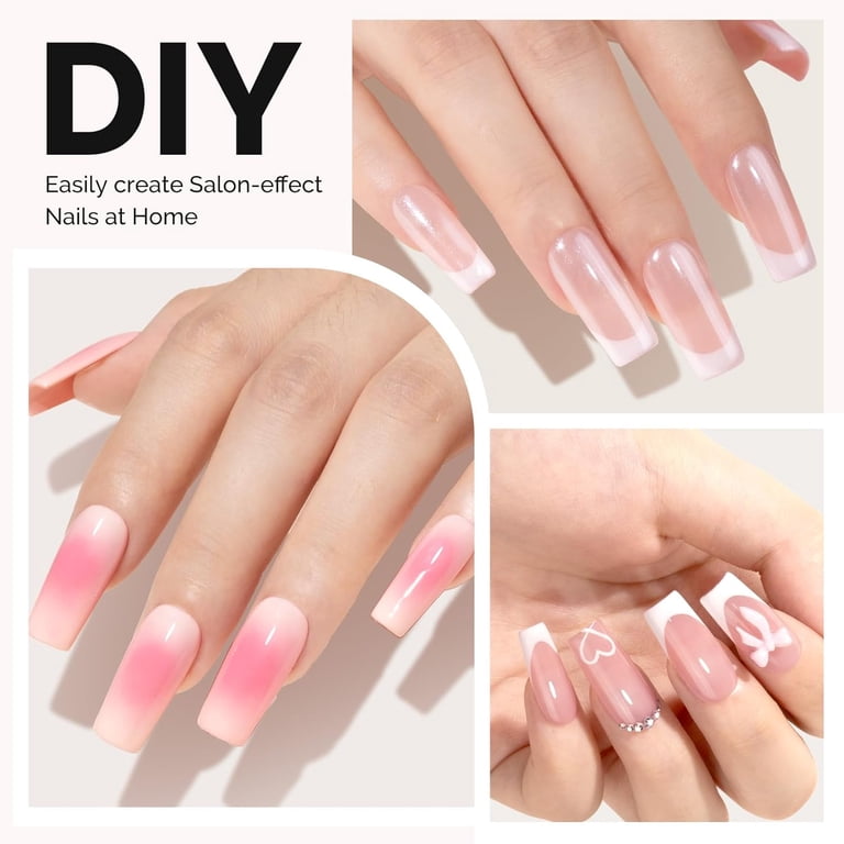 MelodySusie Medium Square Nail Tips, 300Pc Clear Acrylic photo 3