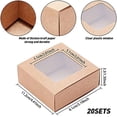 thumbnail image 2 of 20 Packs Kraft Window Box Paper Drawer Favor Box for Candy Choclate Cooki and Small Dessert or Pastry, 2 of 6