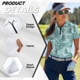 thumbnail image 5 of Uorisanigo Leaf Couple Matching Outfit Golf Shirts for Men Women Short Sleeve 1/4 Zip Up Quick Dry Summer Tennis Shirts Size S Lightweight Casual Collared Athletic Tops, 5 of 8