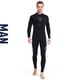 thumbnail image 3 of Vela de buceo 3mm trajes de neopreno SCR con traje de buceo de neopreno de manga larga de manga larga con traje de surf resistente al desgaste para snorkeling Surfing nadando azul XL Inevent OD003296-18, 3 of 7