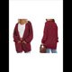 thumbnail image 3 of Cárdigan Extragrande de Punto Suave para Mujer con Bolsillos Vino Tinto L, 3 of 6