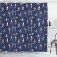 thumbnail image 1 of Ambesonne Gymnastics Shower Curtain, Cartoon Boys Working, 69"Wx70"L, Multicolor, 1 of 3