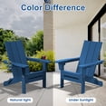 thumbnail image 2 of JUSTLET Outdoor Patio Chair, HDPE Folding Adirondack Chair Set of 2, Navy Blue, 2 of 9